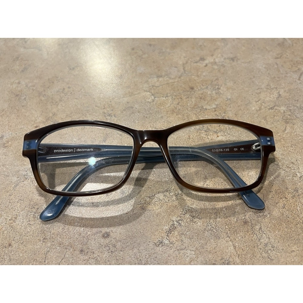 PRODESIGN DENMARK 1749 c.6434 Brown grey Rectangle eyeglasses frames 53 16-135